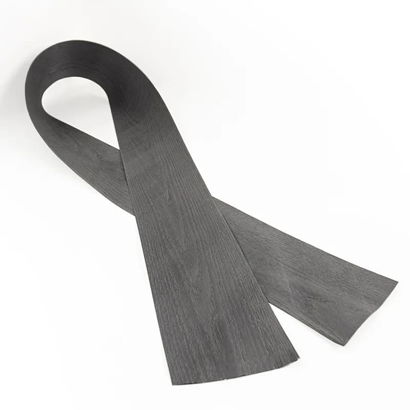 Placage en bois de grain de chêne noir teint naturel de 0.5mm d'épaisseur pour l'artisanat de meubles de travail