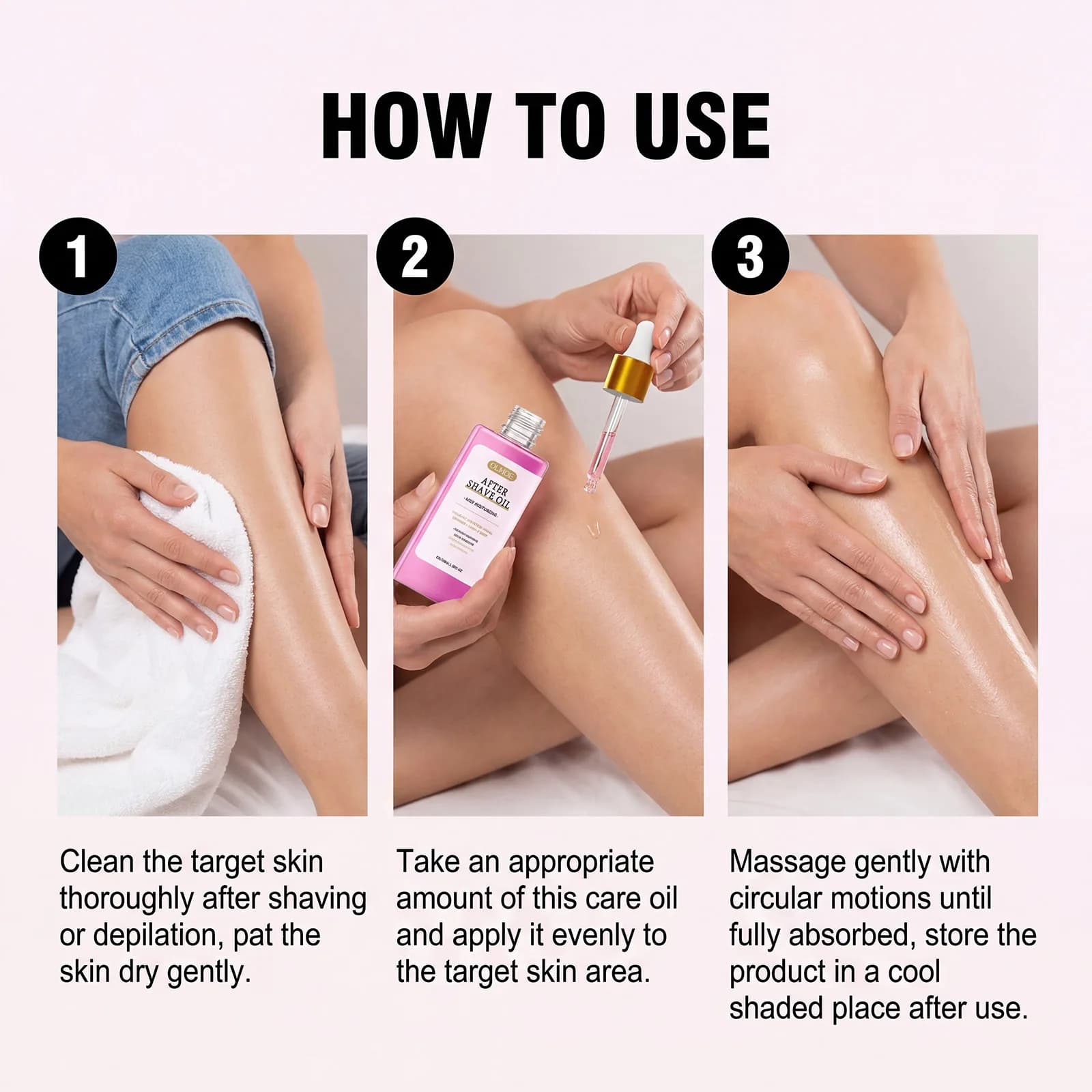 Huile après-rasage à la fraise, apaisante, hydratante, lissante, douce, nourrissante pour la peau, soin de l'épilation, huile essentielle pour femmes et hommes