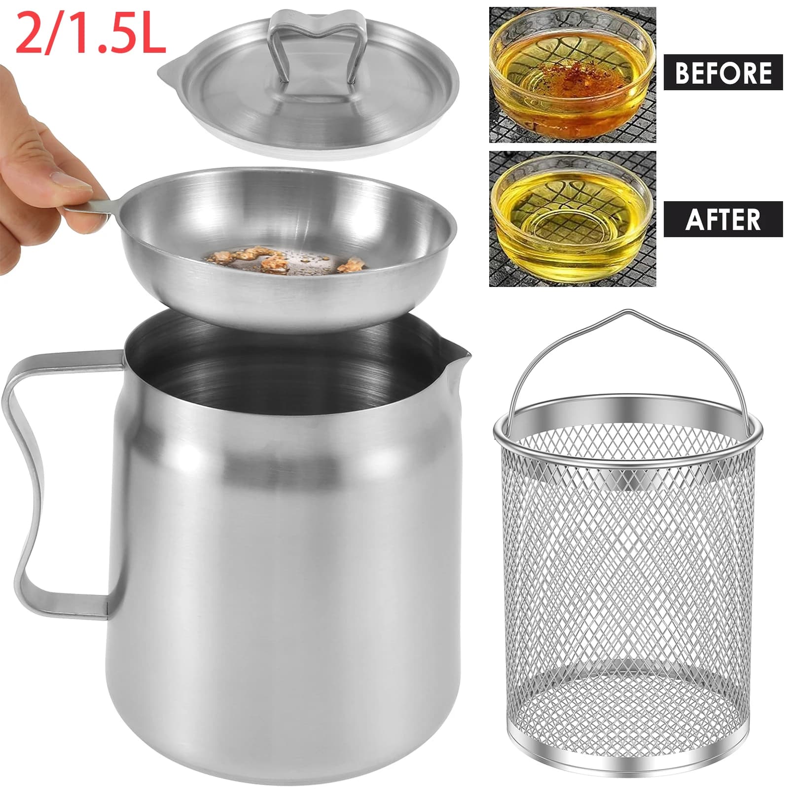 Pot de filtre à huile en acier inoxydable
