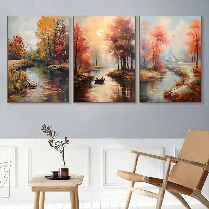 Peinture à l'huile abstraite sur toile imprimée