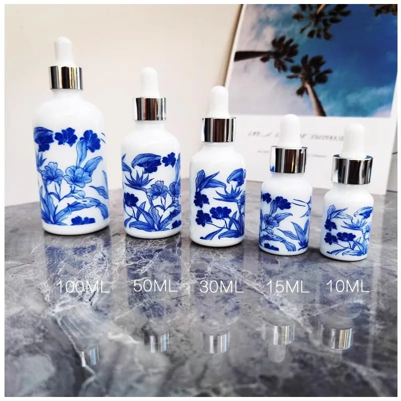 1pc flacon compte-gouttes céramique huile essentielle aromathérapie bouteilles d'huile distributeurs conteneurs
