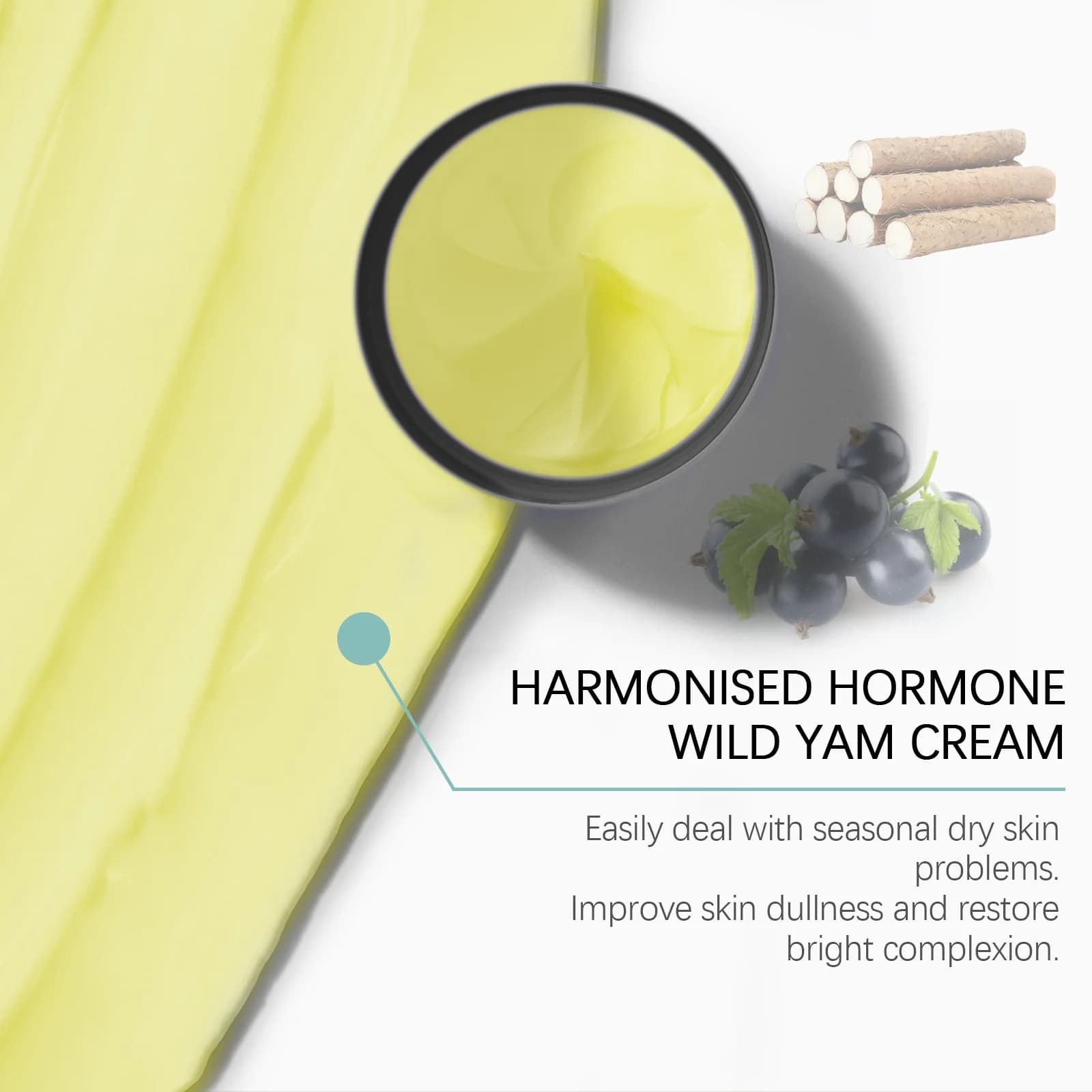 Crème Yam sauvage, équilibre, régulation hormale du ménopause, raffermissement, pâte éclaircissante, lisse, hydratante, produit de soins pour la peau sain