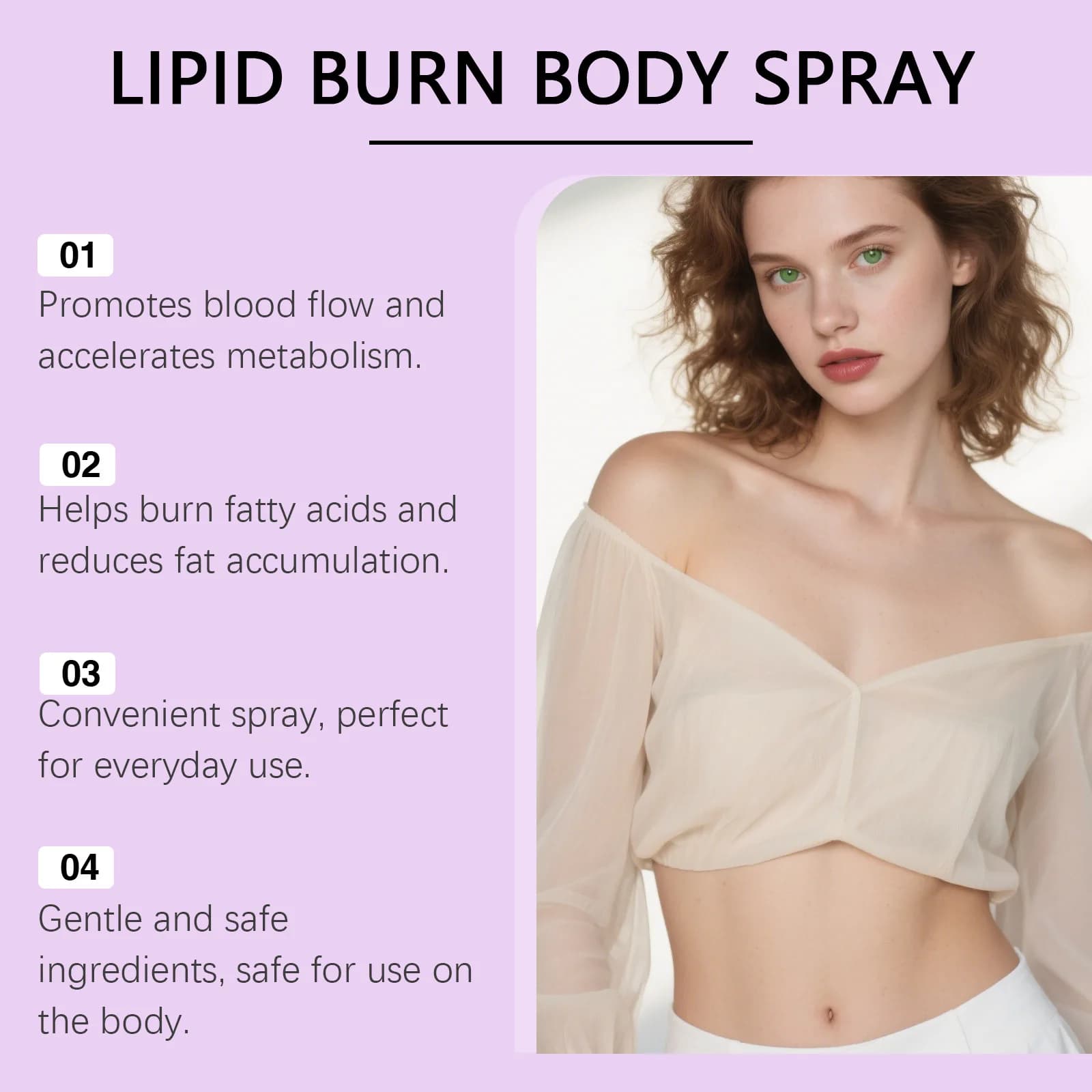 Le spray de soin corporel Pueraria mirifica est non gras, facile à absorber, favorise la circulation sanguine et convient à une utilisation quotidienne.