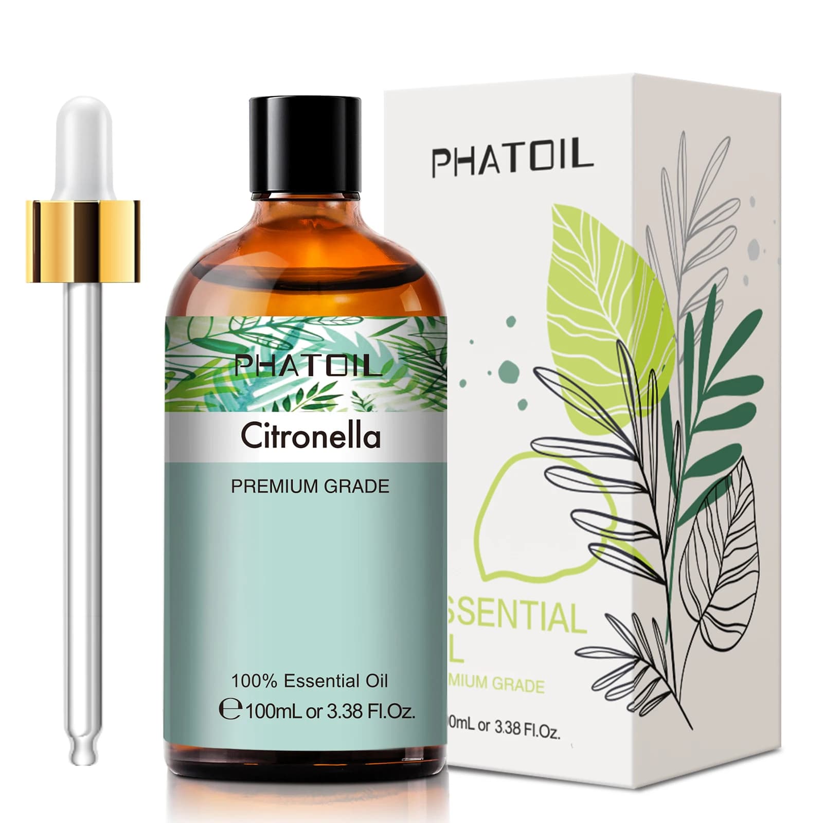Diffuseur d'huile essentielle de citronnelle, 100ml, lavande naturelle Pure, Eucalyptus, vanille, menthe poivrée, basilic, arbre à thé, cravaux, huile aromatique