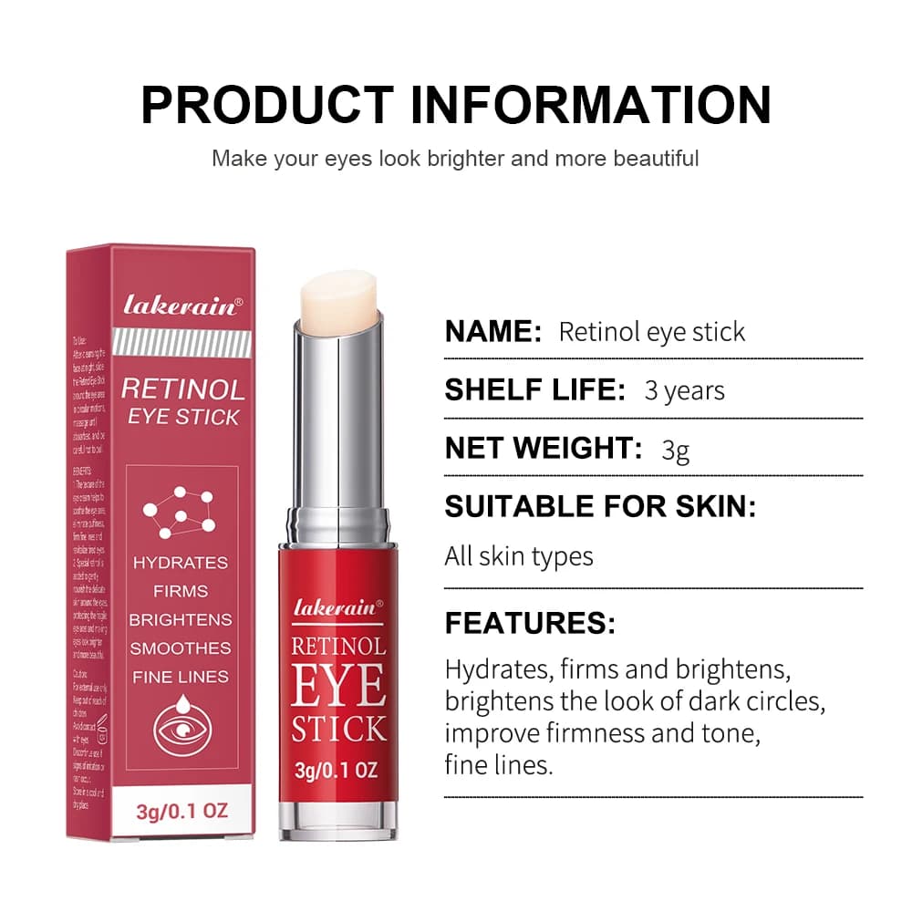 Crème pour les yeux au rétinol éclaircissante pour les cernes, raffermissante pour la peau, réparation instantanée des yeux, bâton de sérum pour femmes, soins pour les yeux
