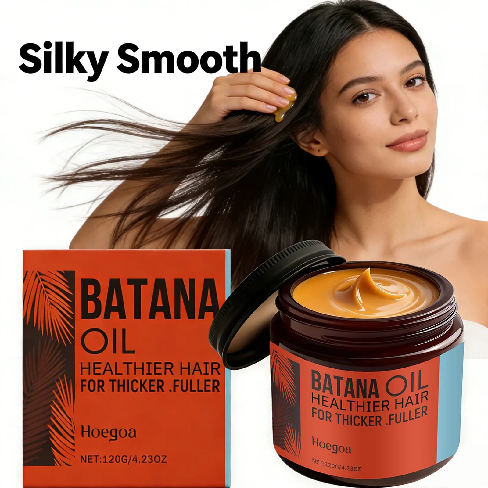 Huile réparatrice pour cheveux Batana - Huile nourrissante pour le traitement des cheveux avec huile d'allantoïne, anti-frisottis, brillance et douceur pour tous les types de cheveux