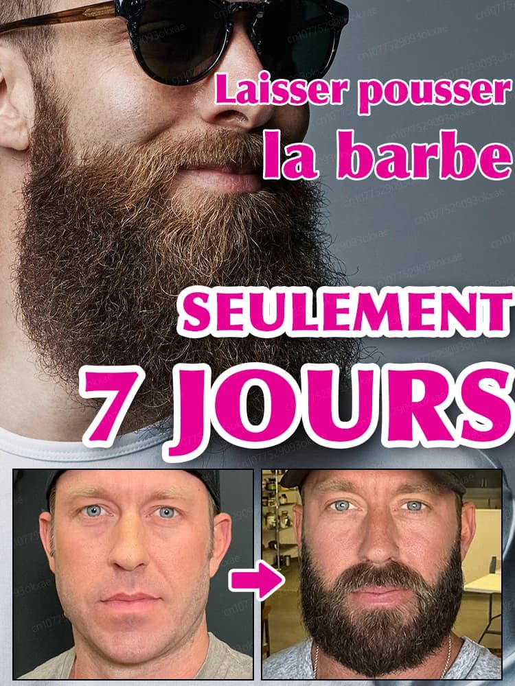 Essence de croissance de la barbe. Elle aide votre barbe à pousser rapidement et est un incontournable pour les hommes matures. Elle vous donne un air plus viril et est efficace de manière permanente.