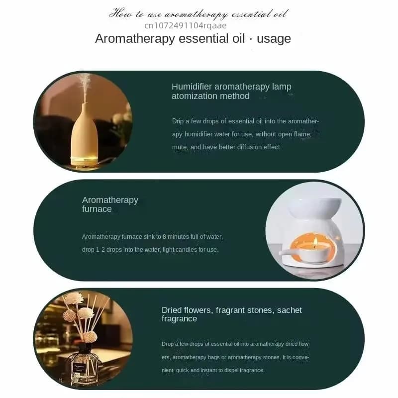 Diffuseur d'huiles essentielles premium Neem/Oud/Lotus bleu pour la méditation profonde, le yoga, l'aide au sommeil et la fragrance d'intérieur