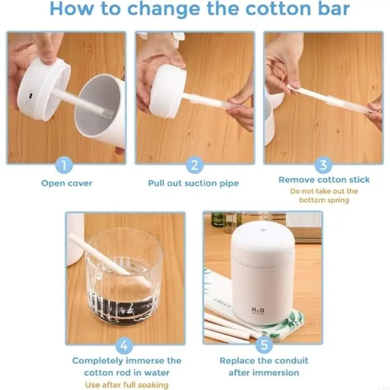 Recharges mèches en coton F92F, 50 pièces, bâtons filtre pour humidificateur à brume fraîche, Mini humidificateurs,