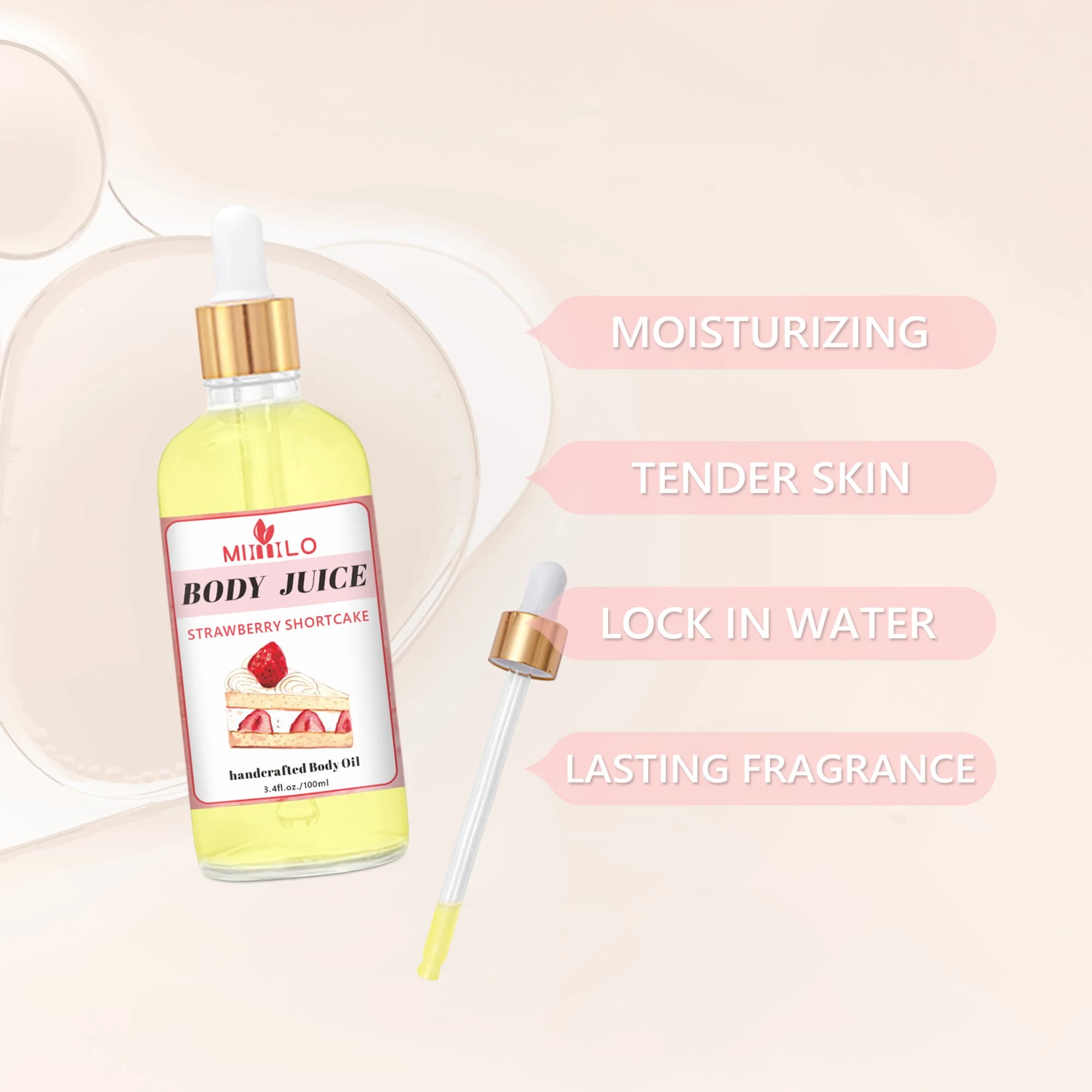 Huile corporelle parfumée douce, 100ml, plusieurs parfums délicieux, hydratant, nourrissant, soins pour la peau, léger, Non gras, absorption rapide