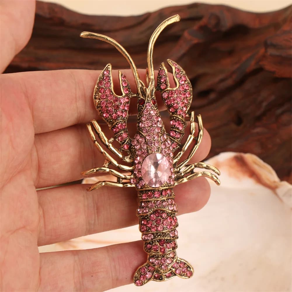 Belle broche de luxe baroque au Design de homard pour hommes et femmes