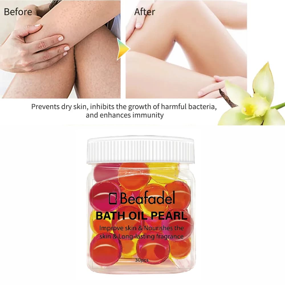 Perles d'Huile de Bain pour Peau Sèche