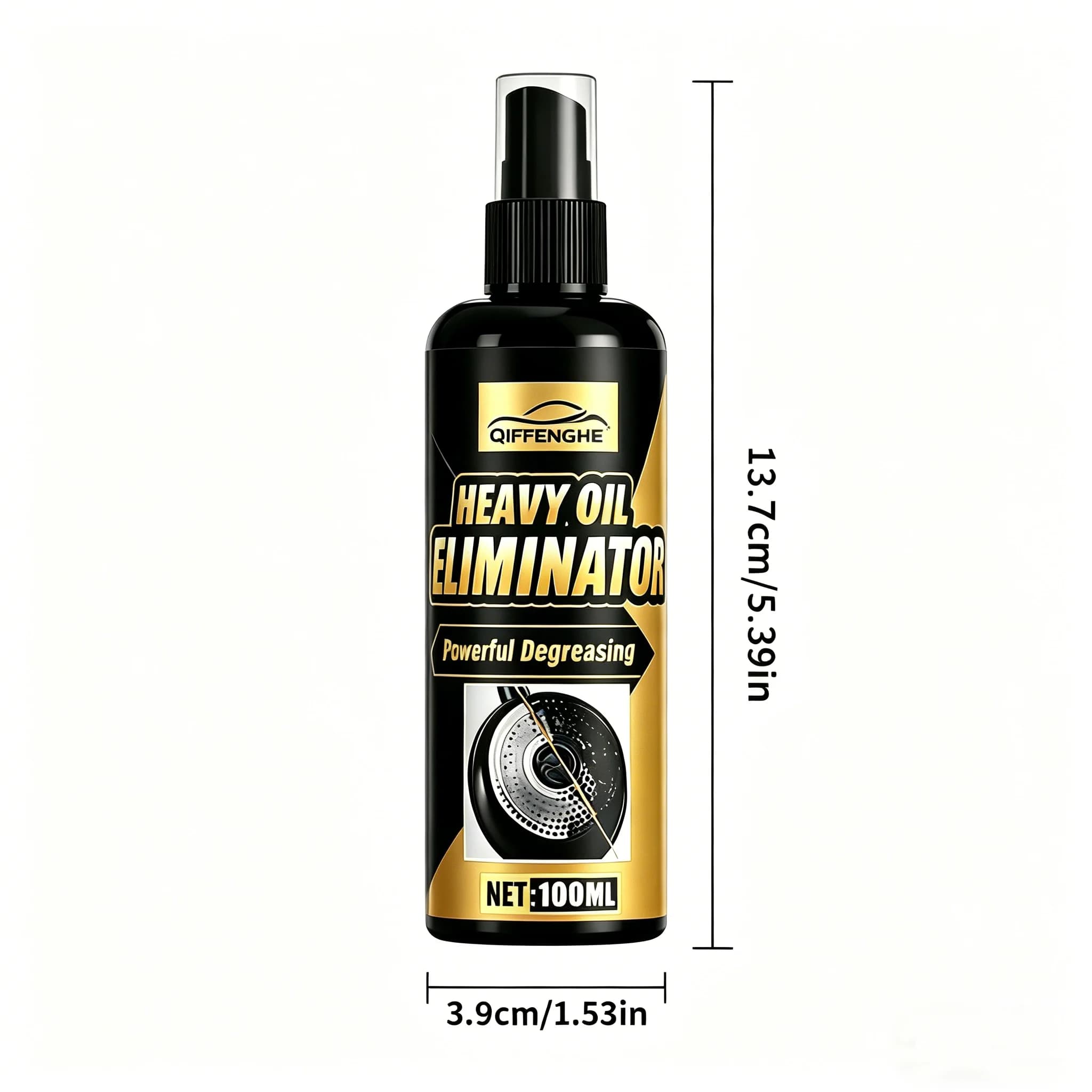 Dégraissant Puissant en Spray 100ml pour Cuisine, Éliminateur de Graisse pour Plaques de Cuisson, Ustensiles et Hottes