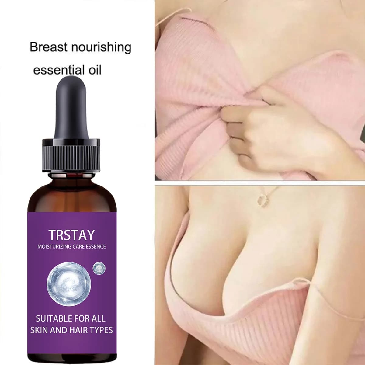 Crème à l'huile essentielle pour l'amélioration des seins