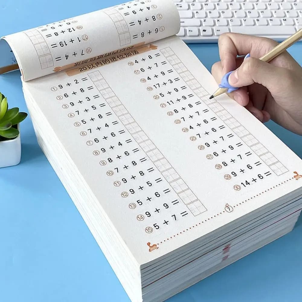 Livres d'exercices d'arithmétiques d'addition et de soustraction de 64 pages, calcul rapide 10 à 100, livres d'arithmétiques mathématiques, formation en mathématiques