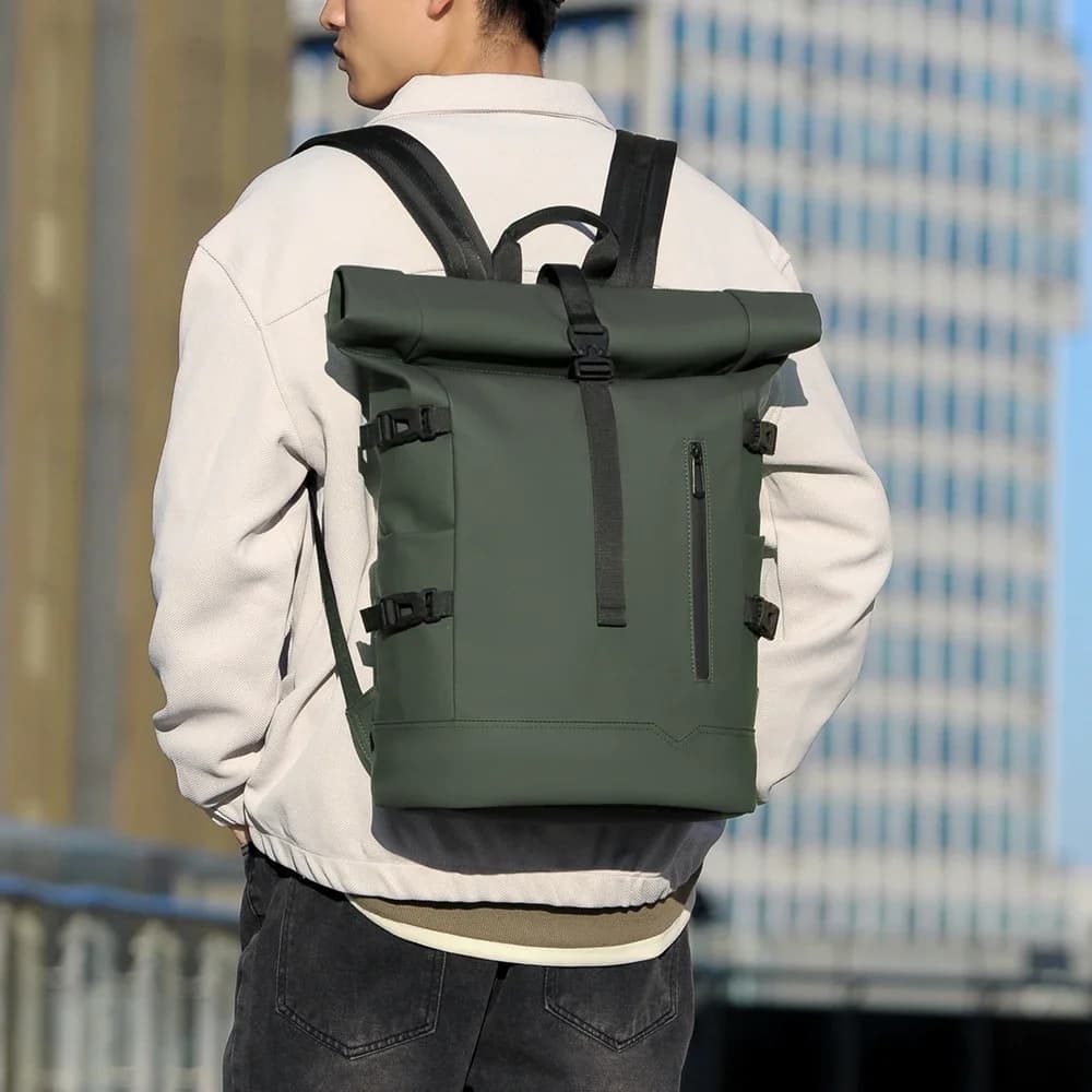 Sac à dos d'extérieur imperméable et Durable, haut en rouleau, à la mode, décontracté, pour randonnée, voyage, hommes et femmes, pour les déplacements quotidiens