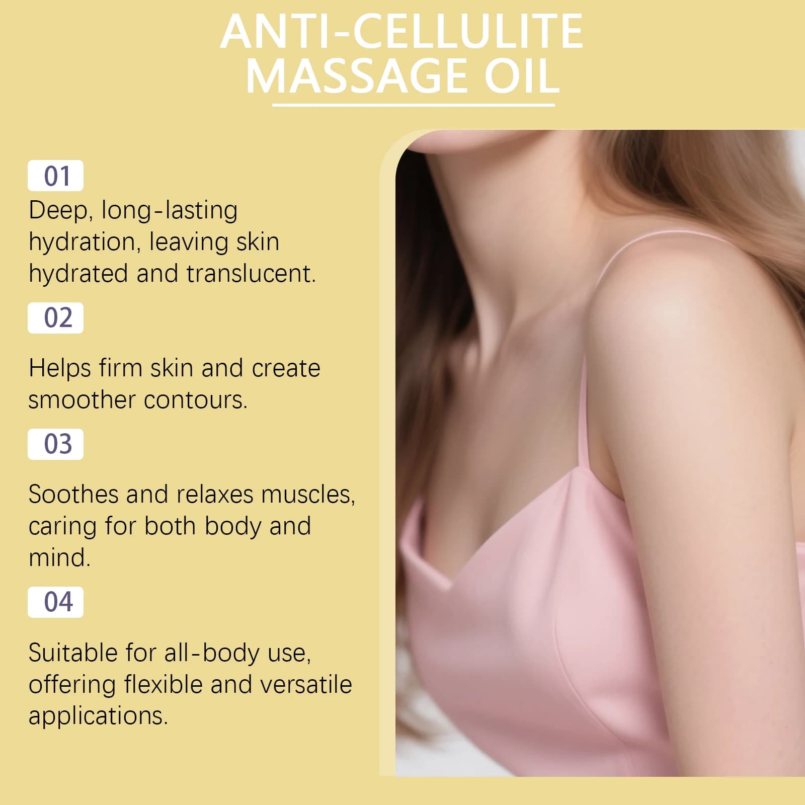 Huile de Massage corporel Anti-Cellulite resserrer l'élasticité de la peau amélioration