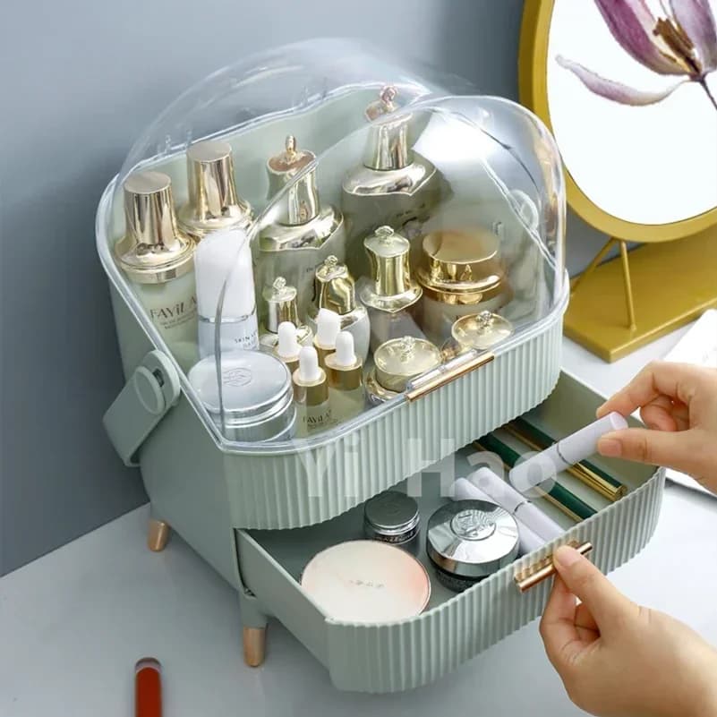 Nouveau bureau anti-poussière organisateur stockage étanche mode peau grande capacité de soins cosmétiques beauté tiroir boîte de rangement maquillage bain