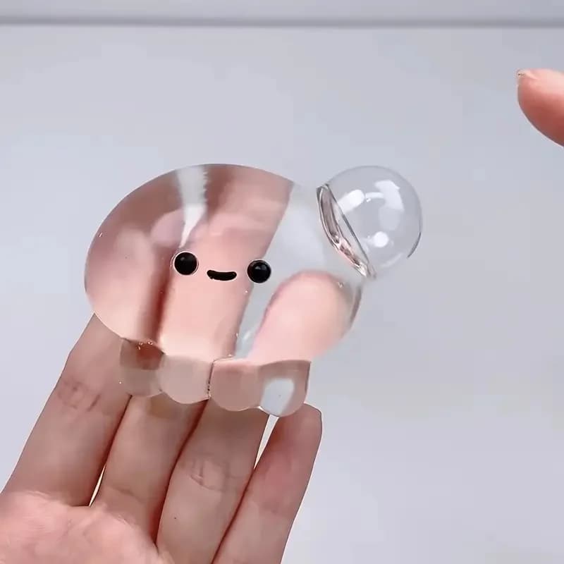 Méduse transparente, Mini jouet à presser mignon et romantique, nouveauté Super amusante, cadeaux de fête à rebond lent, 1 pièce