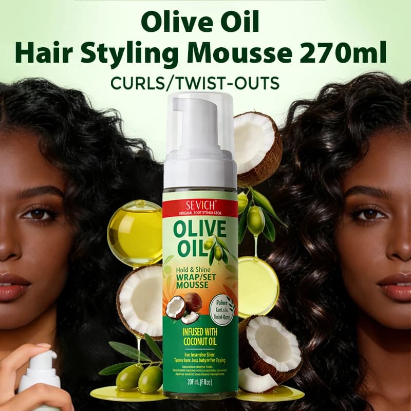 Mousse coiffante à l'huile d'olive 270 ml – Fixation longue durée