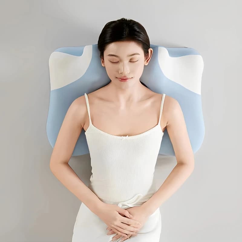 Oreiller de sommeil ergonomique en mousse à mémoire de forme pour le sommeil profond, soutien cervical confortable pour la colonne vertébrale