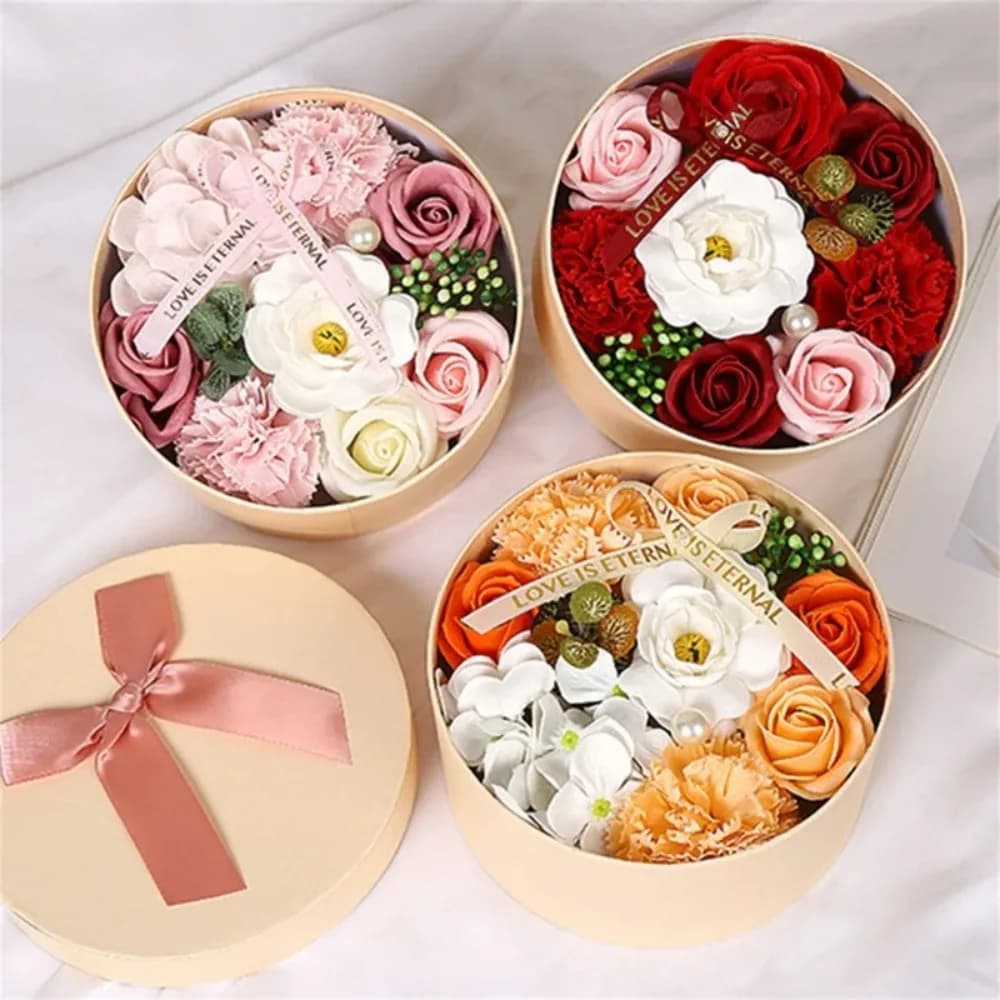 Coffret cadeau de fleurs de savon
