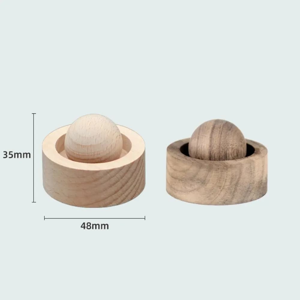 Diffuseur d'huiles essentielles sphérique en bois, bois parfumé longue durée, inhalateur d'aromathérapie élargi, ornements de chambre à coucher pour la maison