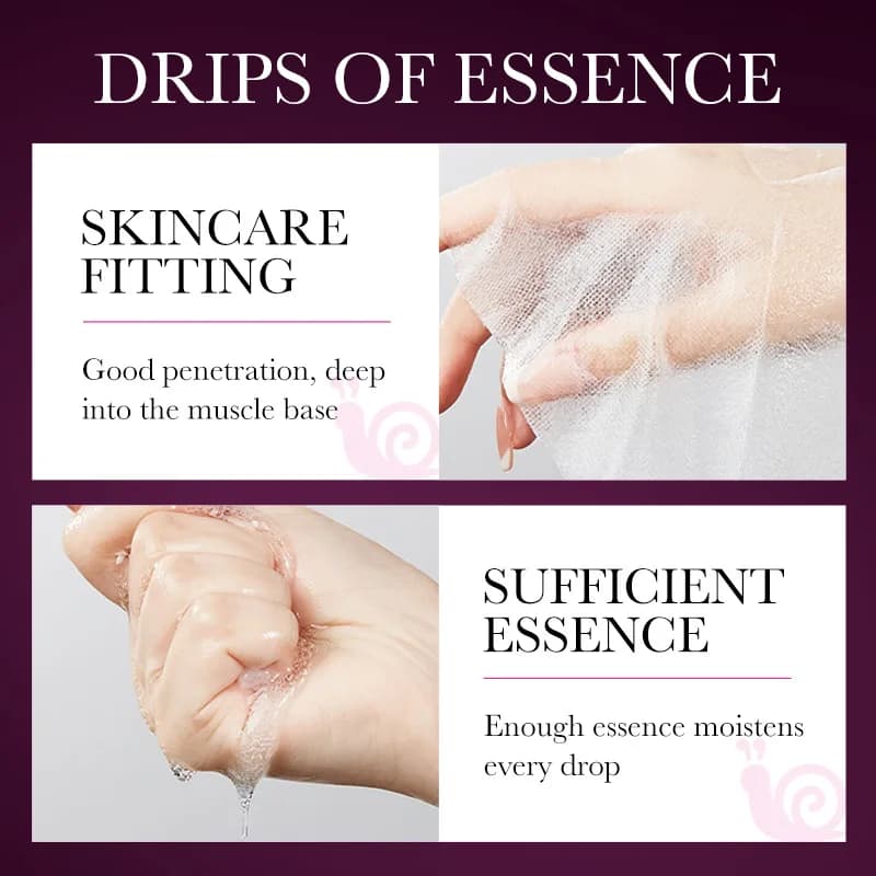 5 pièces SADOER escargot collagène masque Facial raffermissant hydratant éclaircissant hydratant masques faciaux beauté visage produits de soins de la peau