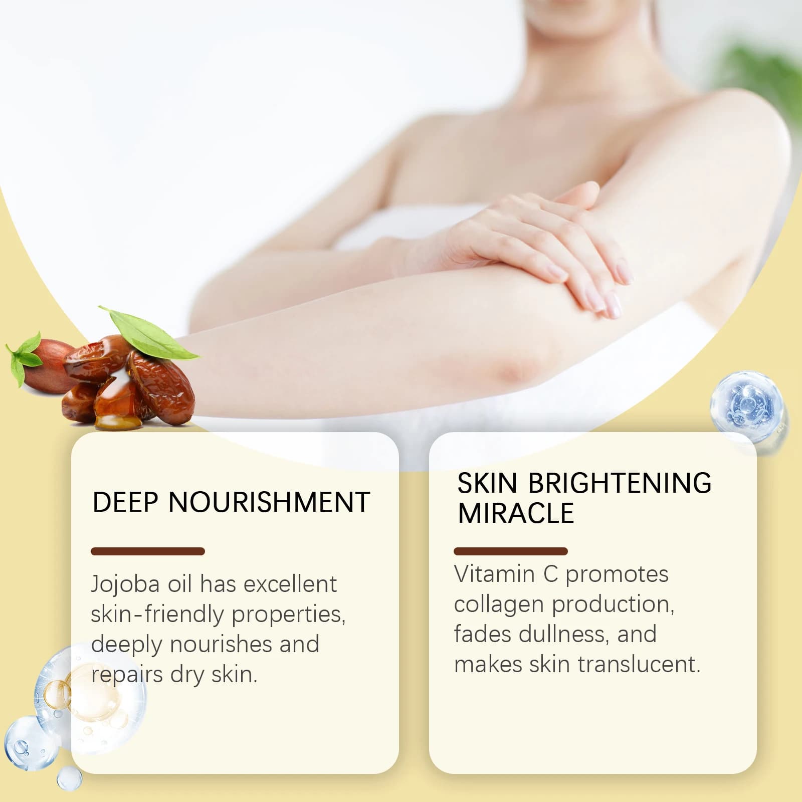 Jojoba huile essentielle naturelle Massage corporel huile hydratante relaxante Anti-séchéité parfum nourrissant produit de soin de la peau