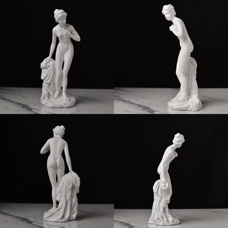 Statue en résine de naissance de Vénus, Sculpture de déesse grecque inspirée de Botticelli, décor de mythologie romaine, figurine d'art classique pour la maison et le bureau