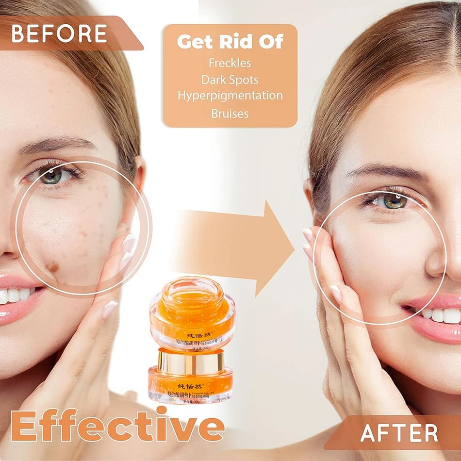 Ensemble de soins pour la peau du visage à la carotte