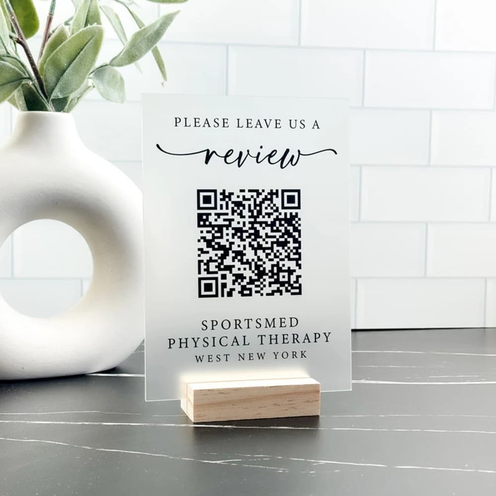 Personnalisation personnalisée Code QR Carte acrylique Collection