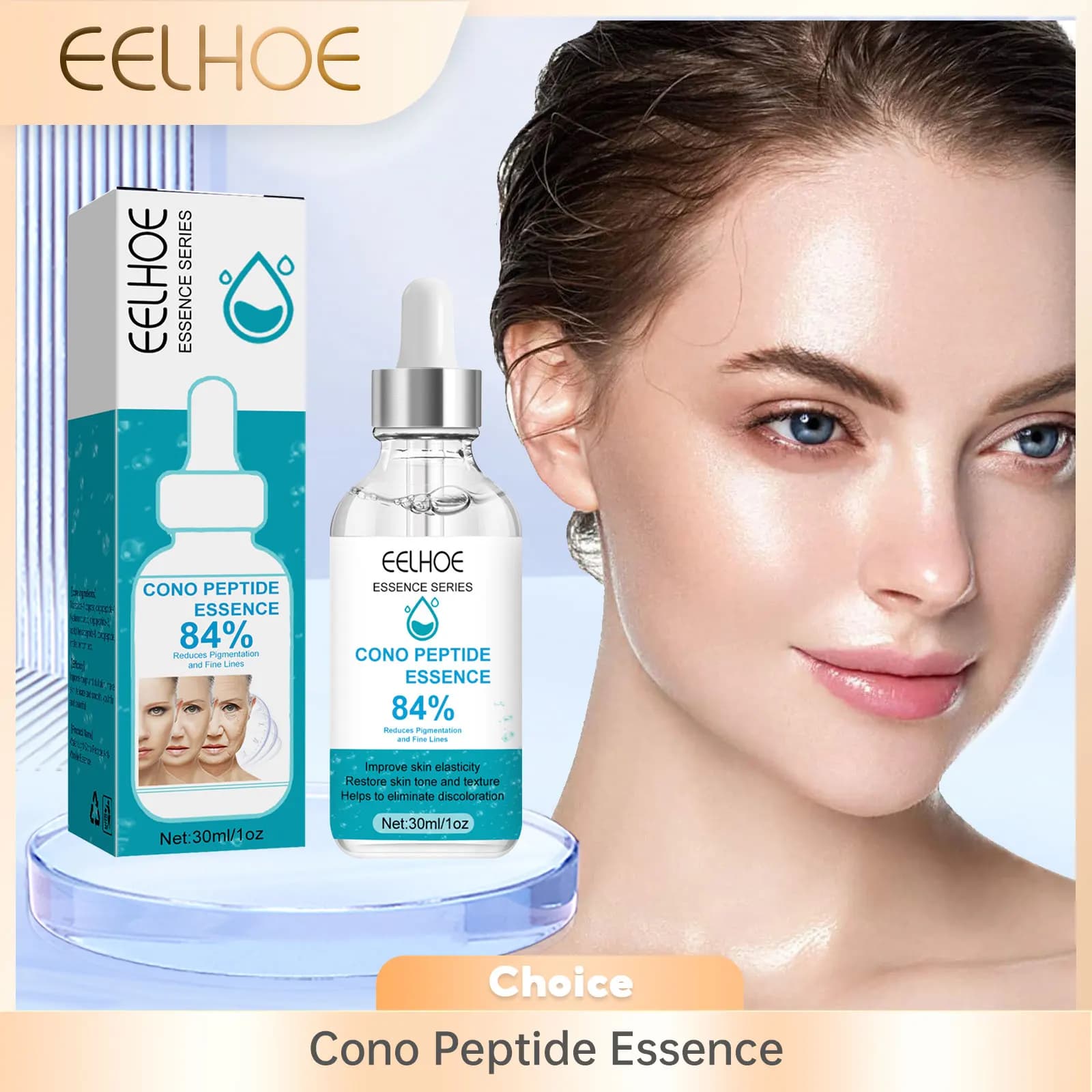 Sérum anti déformable pour le lifting du visage, raffermissant, améliore l'affaissement rugueux, raffermit, estompe les lignes frontales, favorise l'élimination des taches de vieillesse au collagène