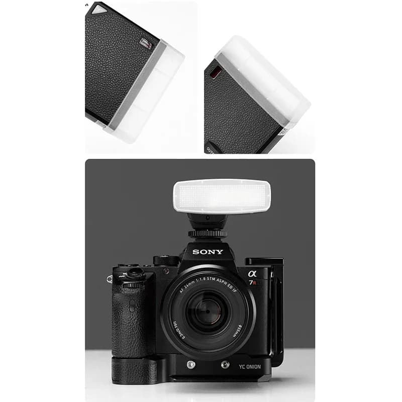 Godox Lux Junior rétro Speedlite pour Flash blanc jaune bleu diffuseur boîte souple