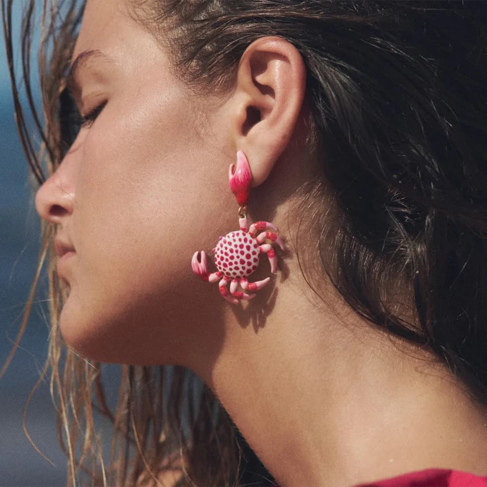 Boucles d'oreilles en forme de crabe pour femmes