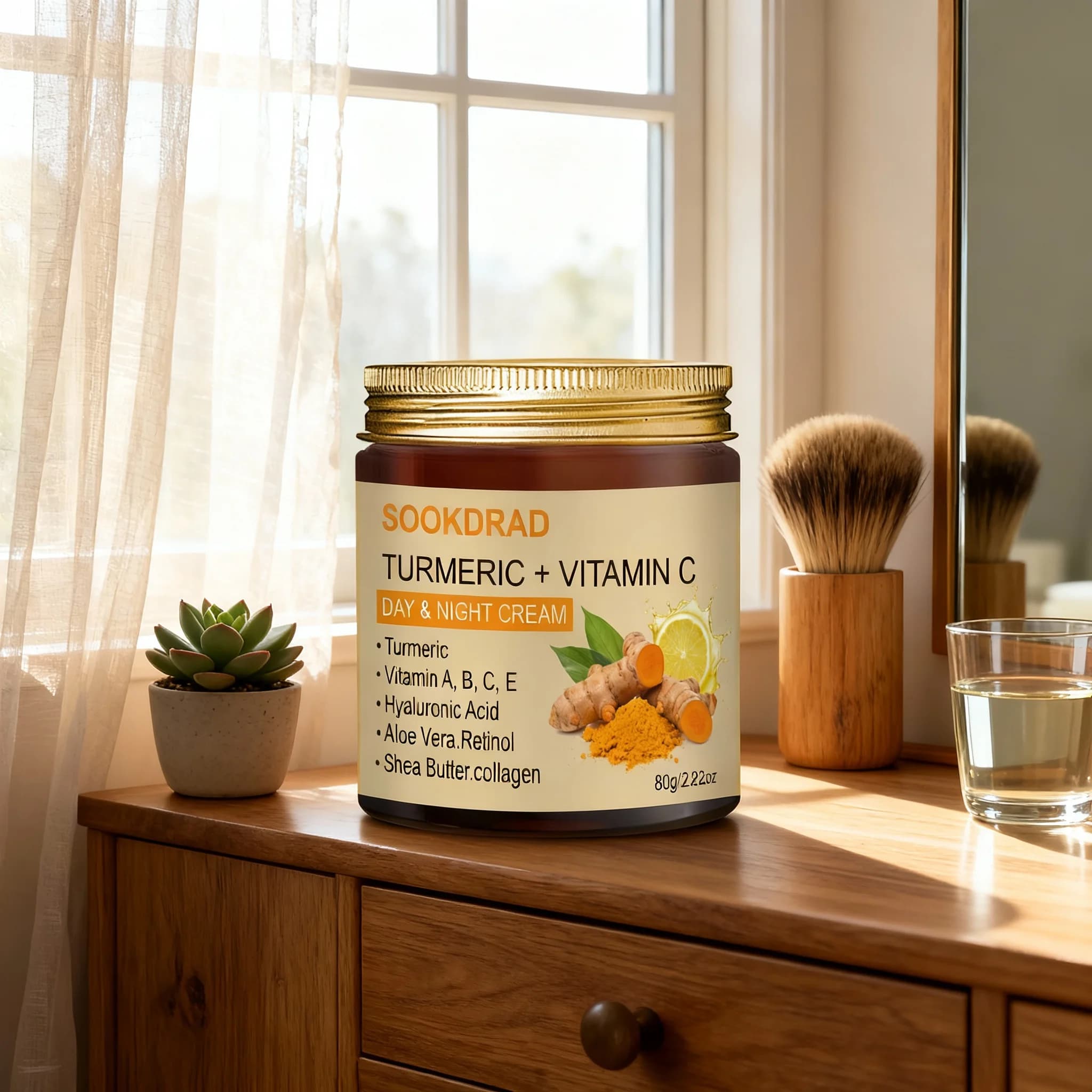 Crème de jour et de nuit au curcuma + vitamine C