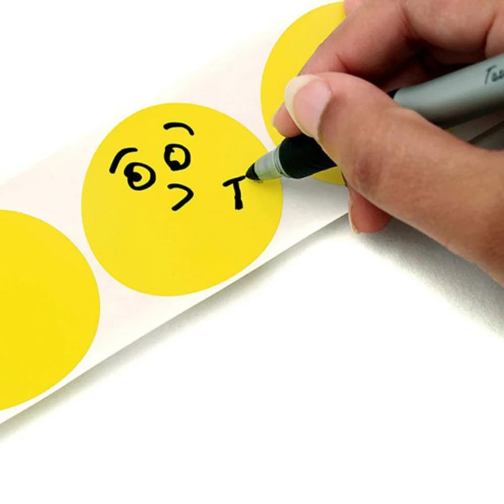 Bleu 1 pouce rond code de papeterie 500 pièces/rouleau étiquettes à points autocollants marque autocollants étiquettes de couleur autocollants Chroma étiquettes autocollants