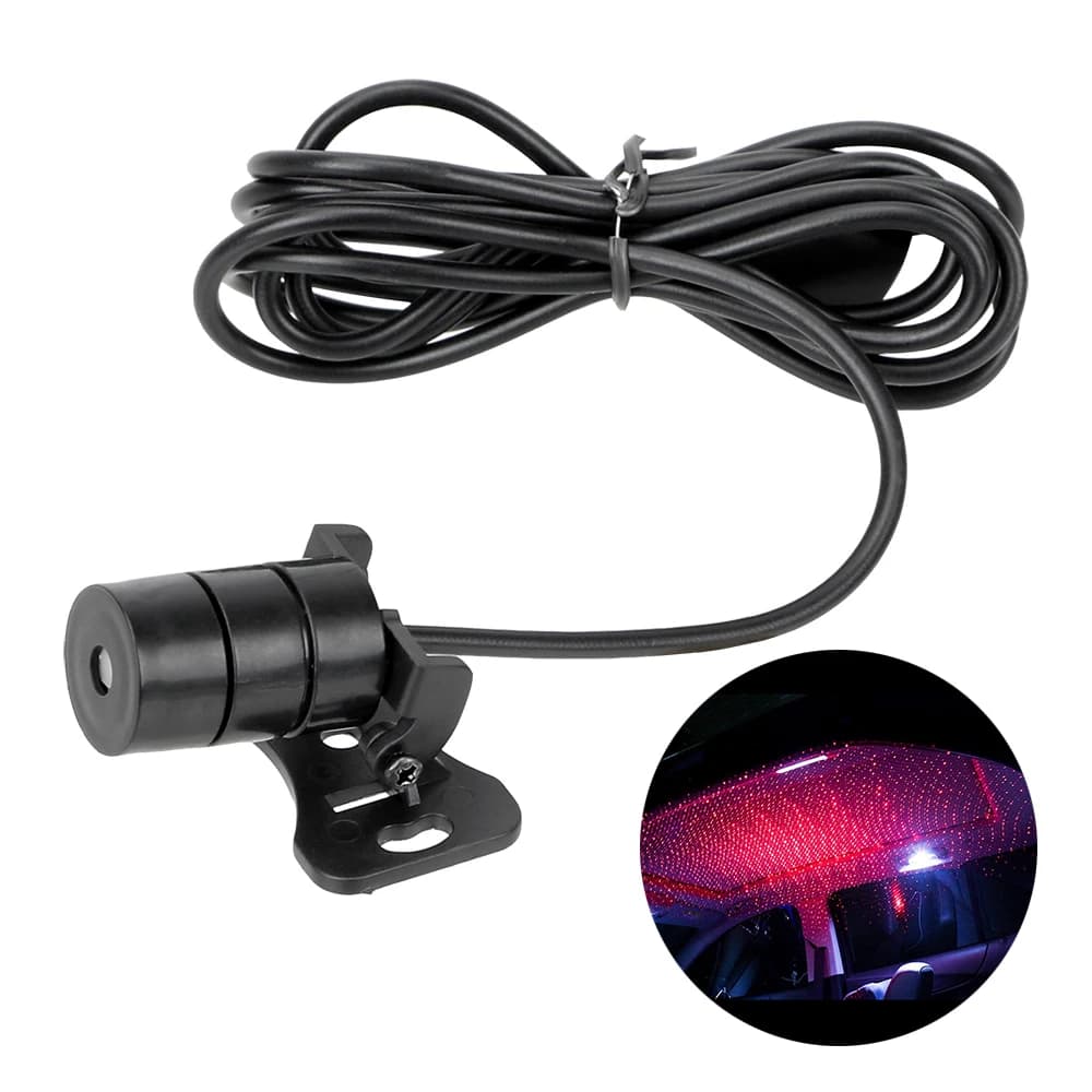 Plafonnier LED ciel étoilé rouge pour voiture, bande lumineuse USB, lampe d'ambiance intérieure décorative, budgétaire de caravane, accessoires automobiles