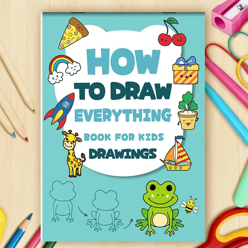 Livre de dessin étape par étape pour enfants – Apprendre à dessiner tout Tutoriel facile pour les enfants, cadeau créatif