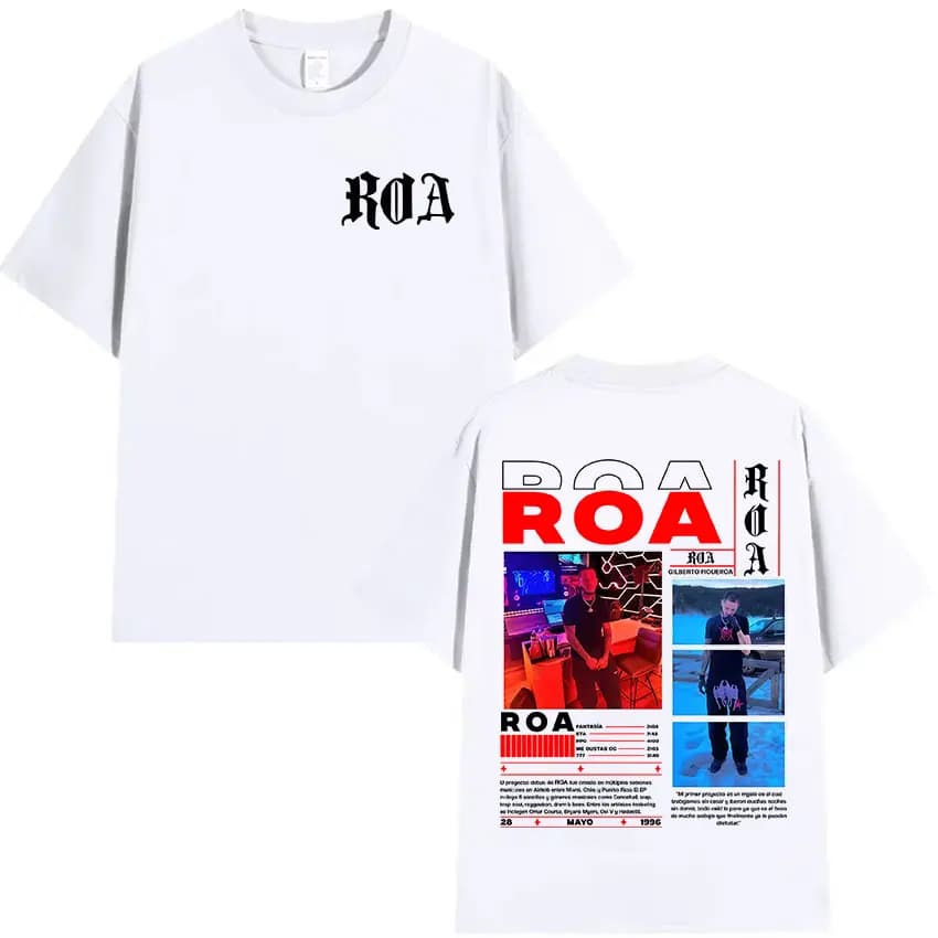 Rappeur ROA Tour 2025 Album T-Shirt graphique hommes Hip Hop Rock gothique à manches courtes T-Shirt Vintage surdimensionné coton t-shirts Streetwear