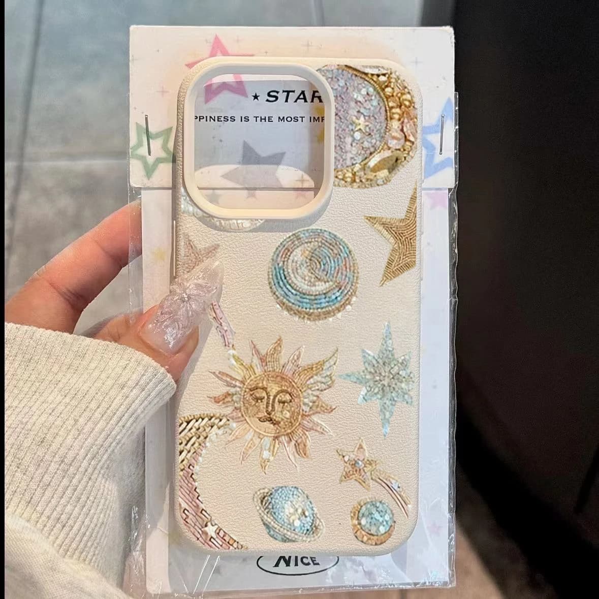 Coque Éléments Planètes Soleil Lune Étoile Poudre Dorée pour Samsung Galaxy S26 A26 A36 A56 A55 A54 S25 Ultra S24 Plus S23 FE S22