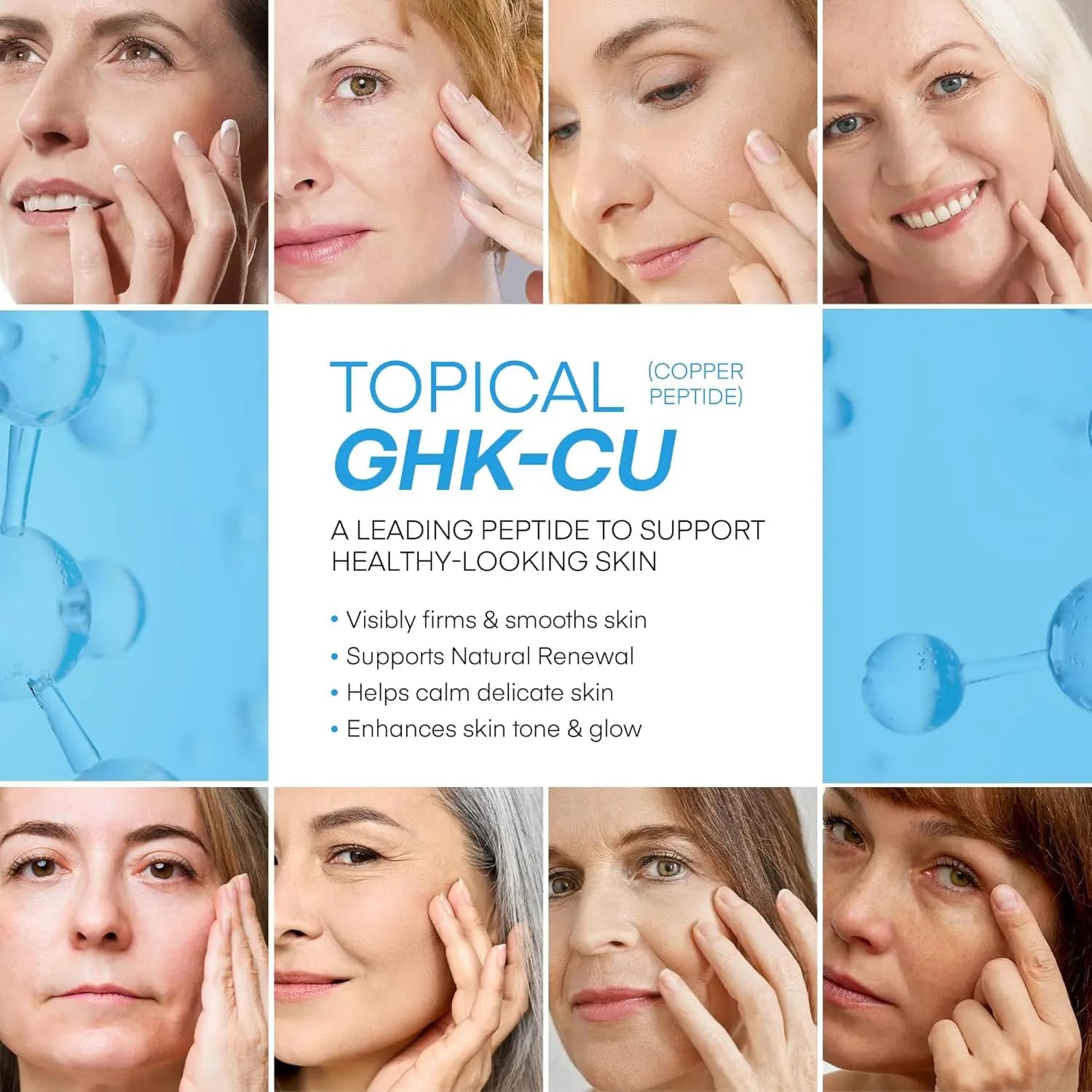 Baume bleu GHK-Cu au peptide de cuivre et au suif de bœuf avec miel de Manuka – Hydratant pour la peau mature, sèche et sensible du visage et du corps