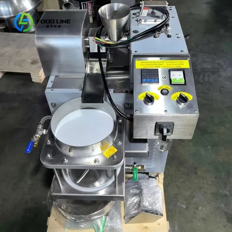 Presse à huile automatique pour graines de sésame et de tournesol, capacité commerciale 15-20 kg/h, pressage à chaud et à froid