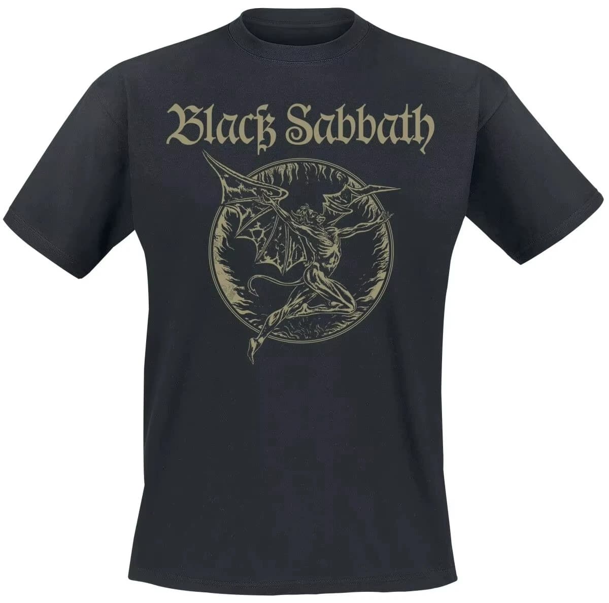 T-Shirt en coton avec image de groupe de musique Dancing Devil Black Sabbath, Streetwear d'été pour hommes et femmes