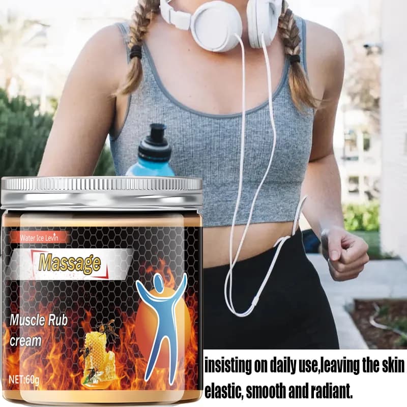 Crème de massage musculaire, adaptée aux hommes et aux femmes. Il est pratique à la chaleur, adapté aux douleurs musculaires, compatible avec tous les types de peau, conçu pour un massage sain.