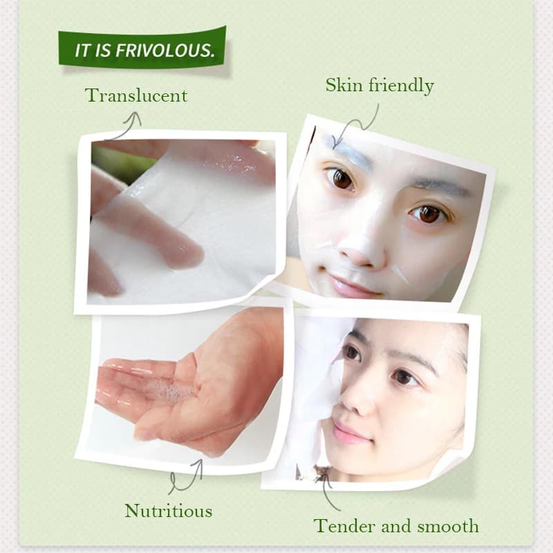 10 pièces plante naturelle masque Facial hydratant contrôle de l'huile Anti-âge fruits Aloe feuille coréenne