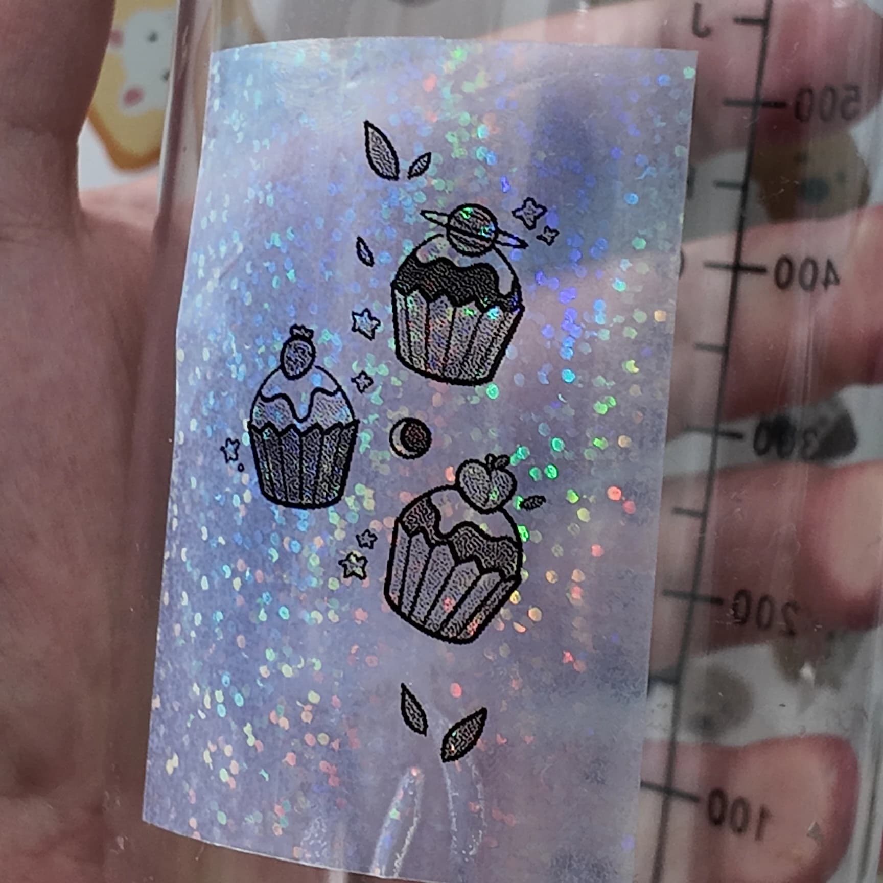 [Rouleau de papier thermique transparent] Rouleau de papier thermique autocollant transparent |   57 mm x 2,5 m, compatible avec la plupart des mini-imprimantes