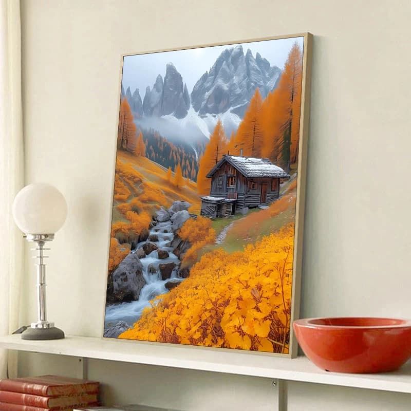 Peinture à l'huile abstraite sur toile imprimée
