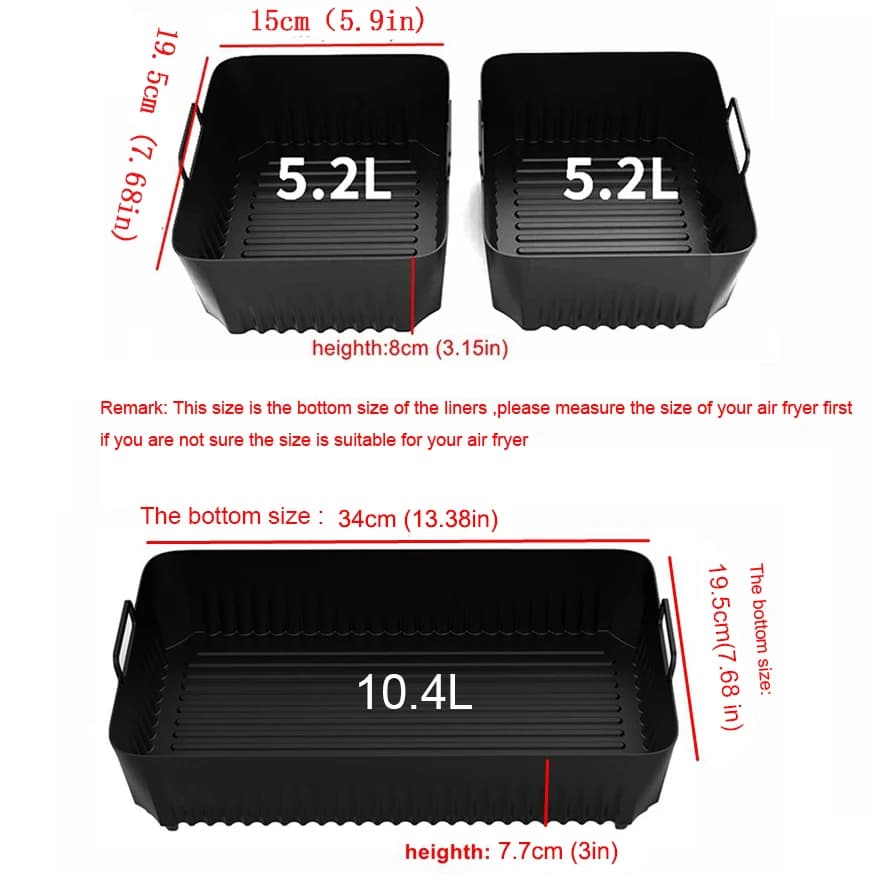 Doublures de friteuse à Air en Silicone pour Ninja AF500UK 10