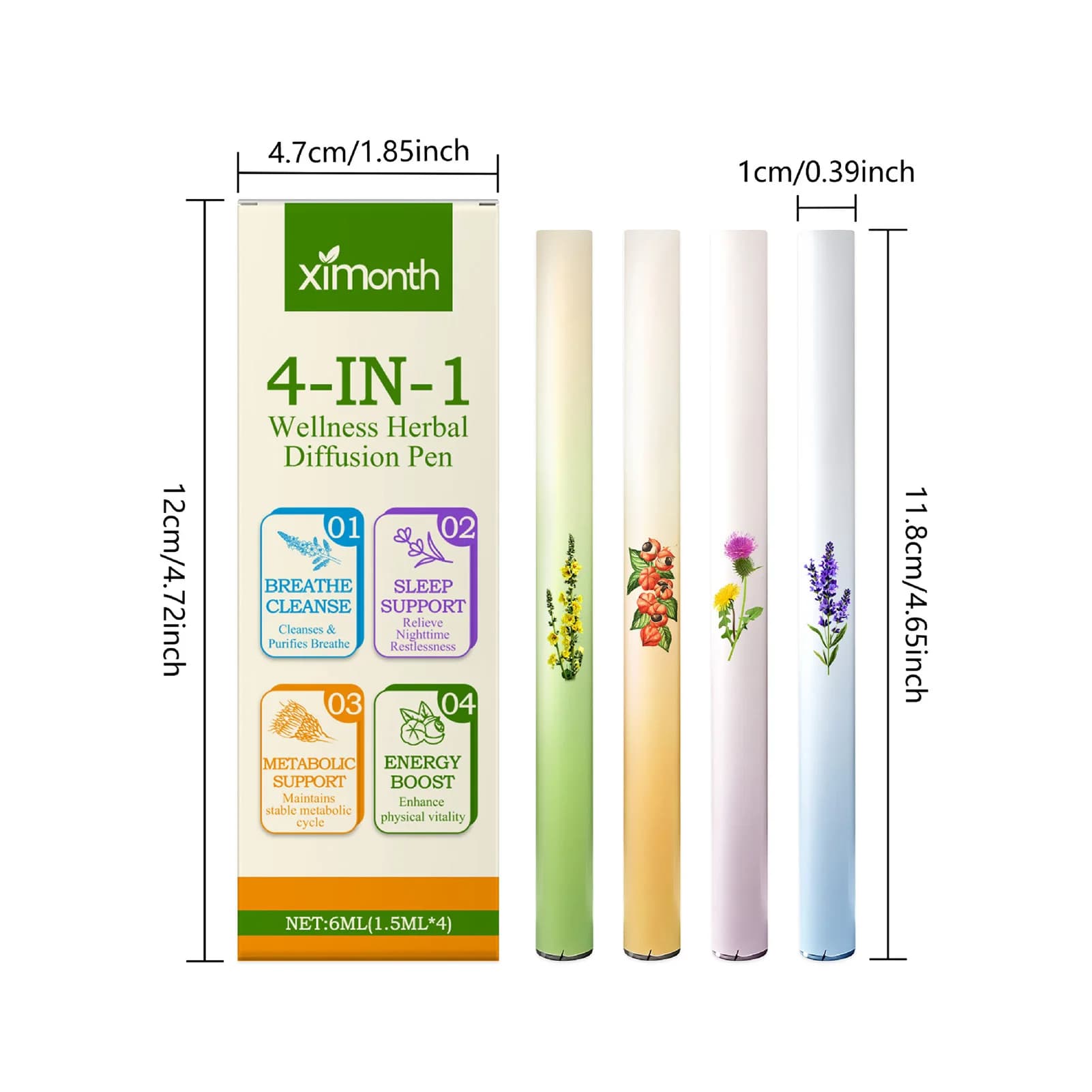 Bâtonnets de combinaison d'herbes naturelles pour diffuseur d'aromathérapie avec propriétés pour un usage quotidien